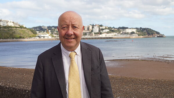 Steve Darling MP in front of Torbay