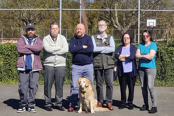 Steve Darling MP with Paignton councillors at the skate park